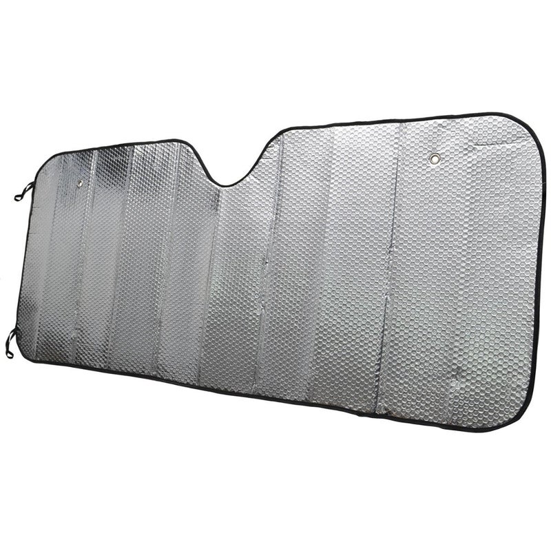 BDK Standard Chrome Double Bubble Folding Accordion Auto Windshield Sun Shade - Blocks UV Rays Sun Visor Protector, Sunshade to Keep Your Vehicle Cool and Damage Free, Easy to Use - 58 x 24 in, AS-215 - Image 3